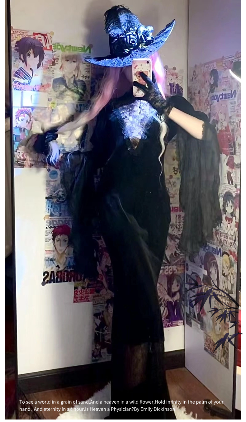 Shipping within three days Spot page Morticia Gothic Diablo Original Lolita fishtail skirt