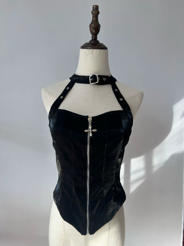 Spot Shipping within three days Page Sleeveless Ribs Acorn Lolita Original Design Gothic Ribs