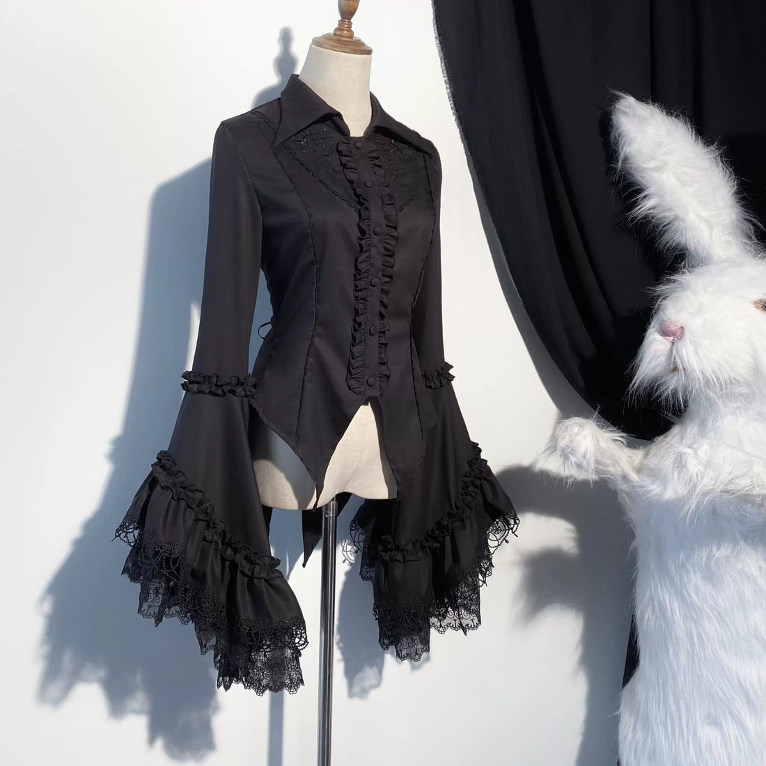 Spot page Unfinished words Embroidery with acorn Lolita Gothic Sleeve Lace page