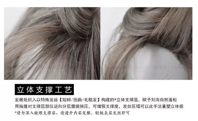 Spot MONKEEP Monkey Bajia, Seven Deadly Sins 55CM handmade large roll color matching bleaching gradual change original wig