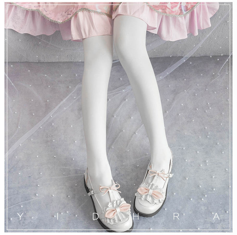 Yidhra - 120D Daily Lolita Velvet Spring - Leggings, Solid Color Socks