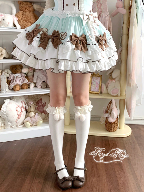 Roji Roji - Lolita Calf & Over-Knee Socks - Pom-Pom Accents Socks