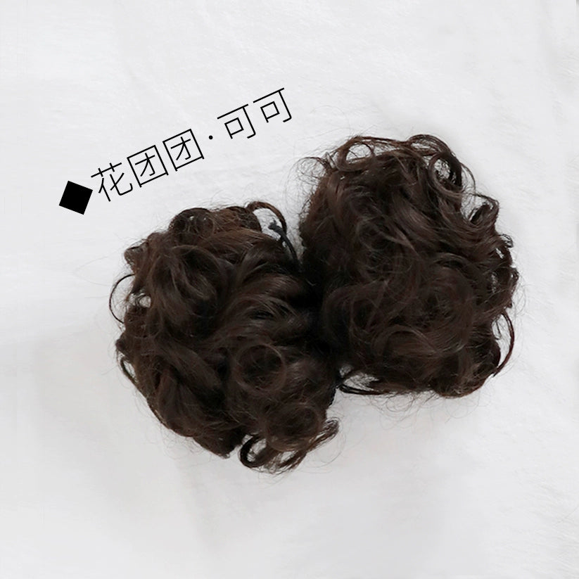 Spot MONKEEP Monkey Bajia Small Q Pie Double Ponytail Dough Tweet Tiger Clip Highlights Dyeing Top Bangs Hair Piece Wig