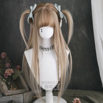 Spot MONKEEP Monkey Bajia, Melting Heart Crispy Pie 70cm Random Sex Girl Group Straight Broken Hair Top Bangs