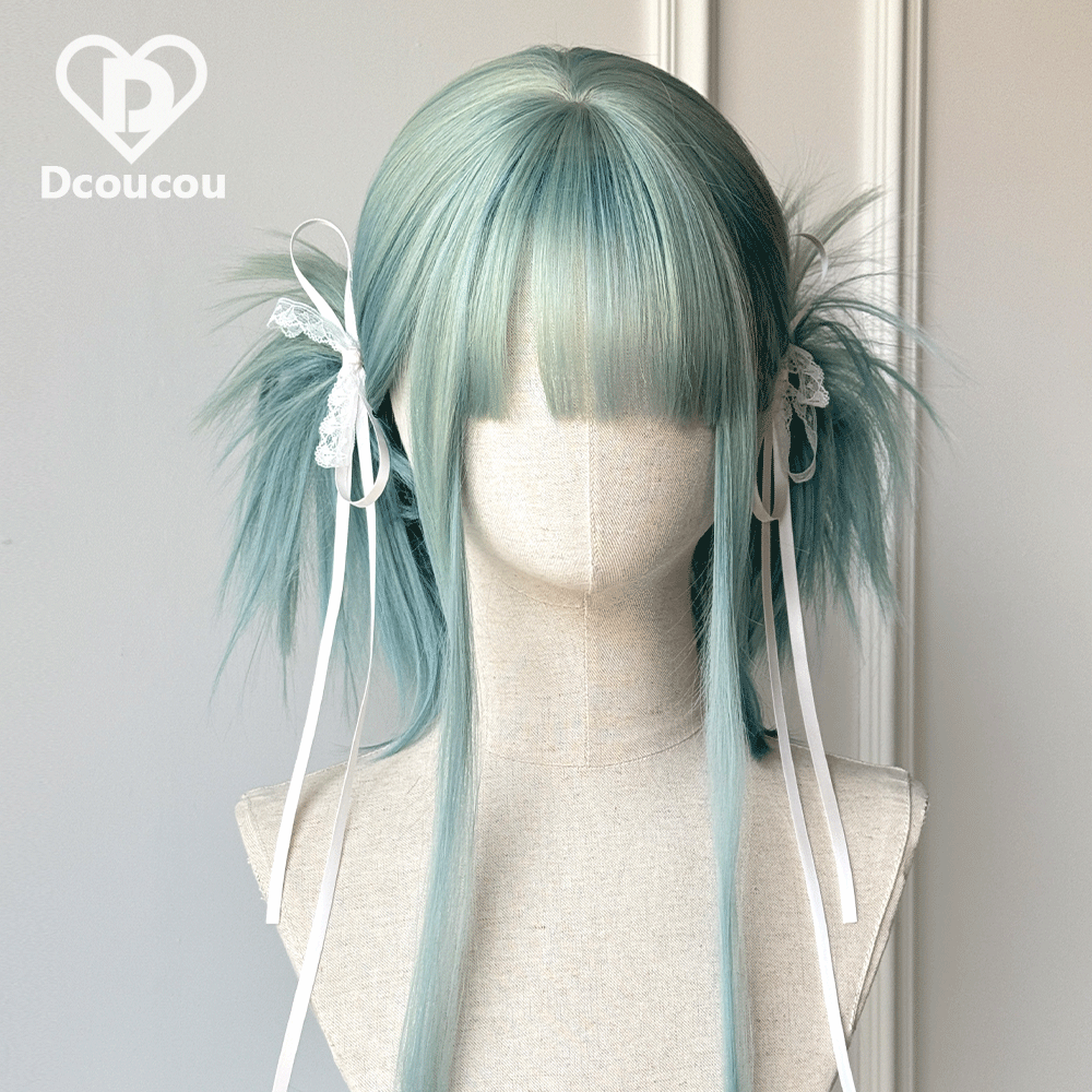 Dcoucou - Y2K Butterfly Hime - 50cm Double Ponytails Messy Style Wig