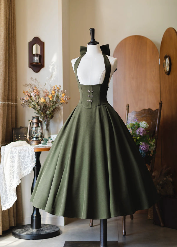 Forest Wardrobe - Vintage Lolita Fishbone Halter SK - Autumn Jacket SK Skirt