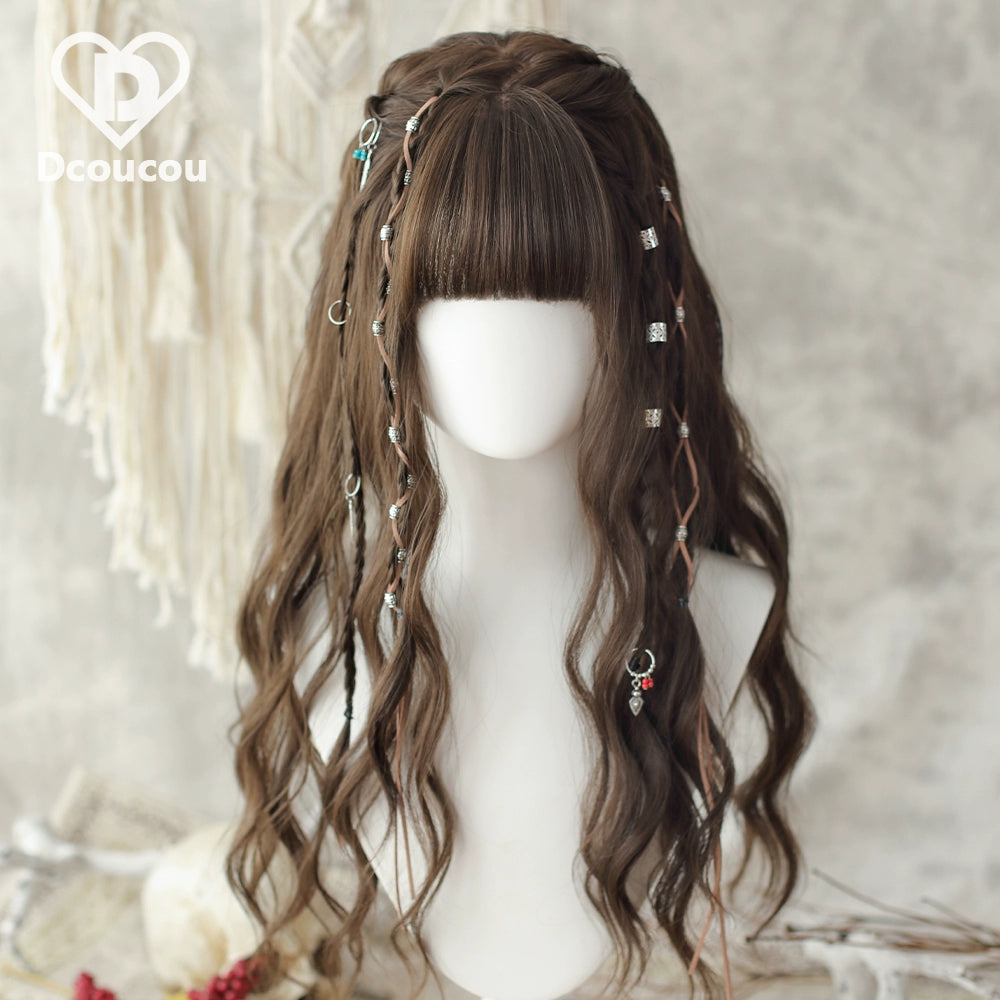 Dcoucou - Pauline's Girl - 60cm Handcrafted Curls Romantic Long Curly Wig