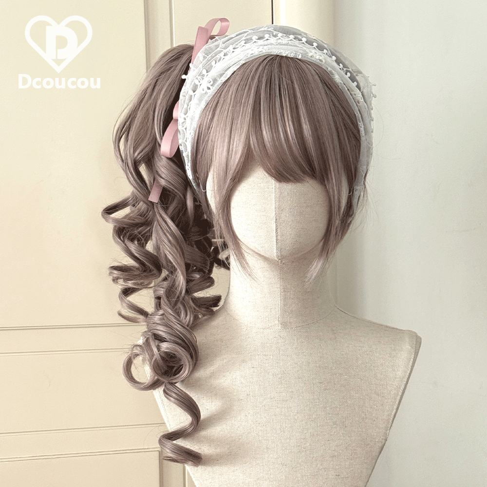 Dcoucou - Poison Hime - 55cm Vintage Hime-style Lolita Double Ponytails Wig