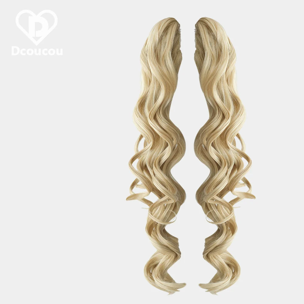 Dcoucou - Style 3 Mix & Match - 47cm Roman Curls with Tiger Clip Accessories Wig