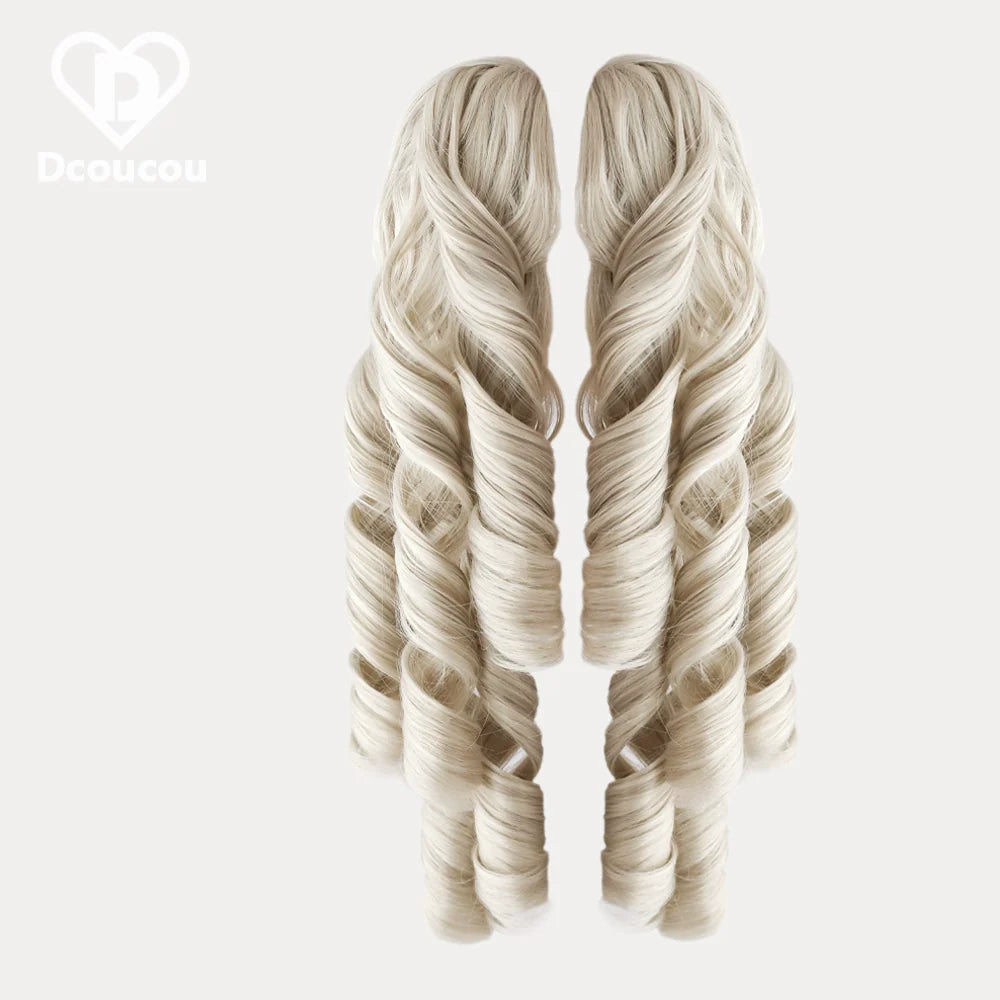 Dcoucou - Style 2 Mix & Match - 42cm Roman Curls with Tiger Clip Accessories Wig