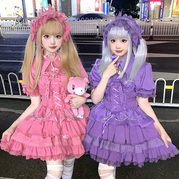 Black gothic Lolita JSK dress featuring leopard cat print from Lolita Fetch, elegant and stylish for gothic fashion enthusiasts.