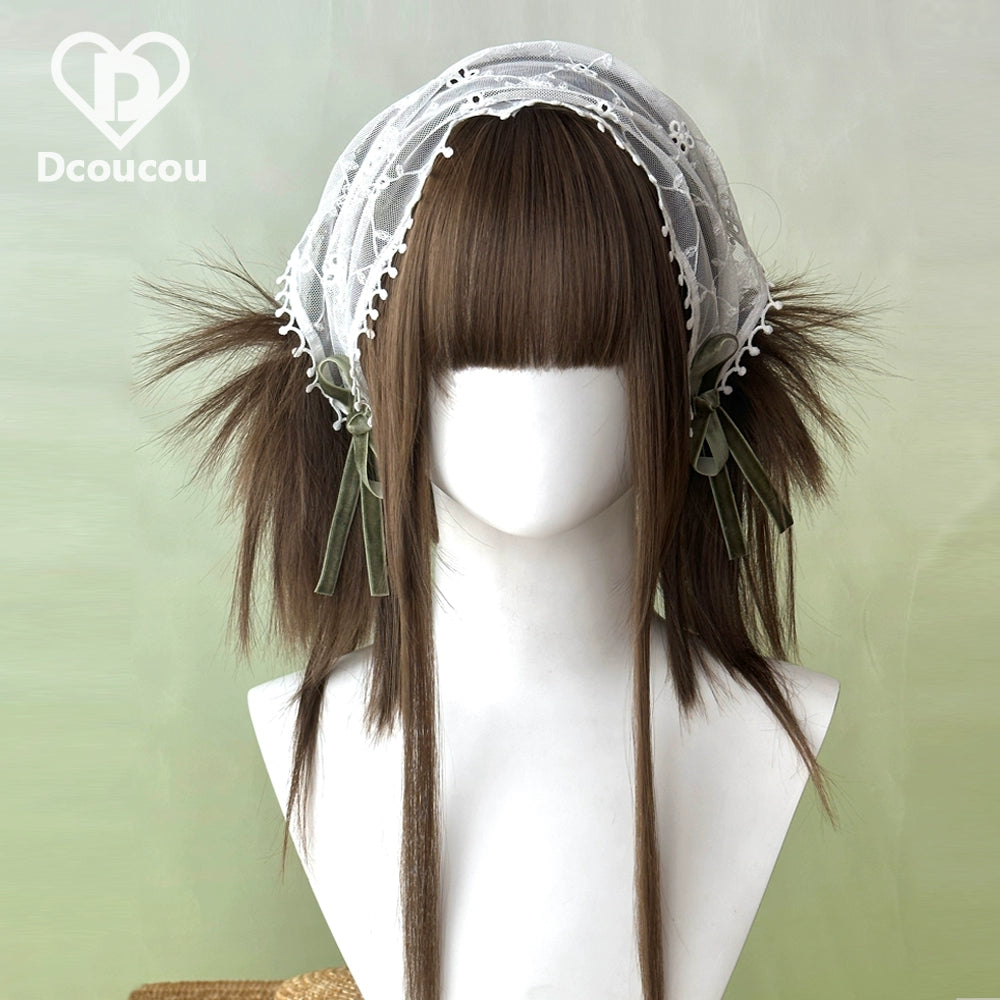 Dcoucou - Y2K Butterfly Hime - 50cm Double Ponytails Messy Style Wig