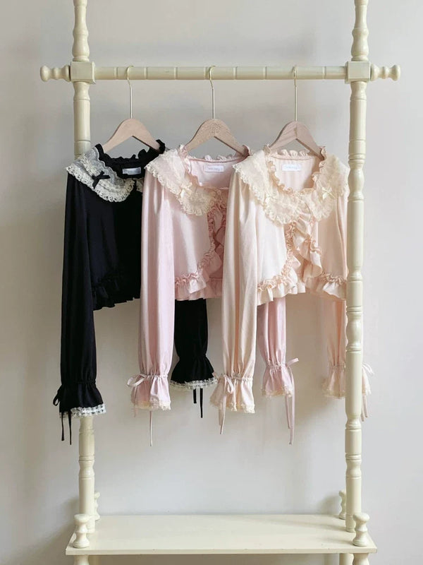 With PUJI - Half Summer - Sweet Lolita Sun Protection Bolero, Lace & Bow
