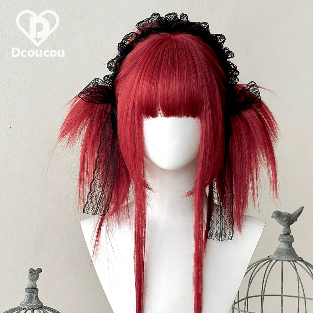 Dcoucou - Y2K Butterfly Hime - 50cm Double Ponytails Messy Style Wig