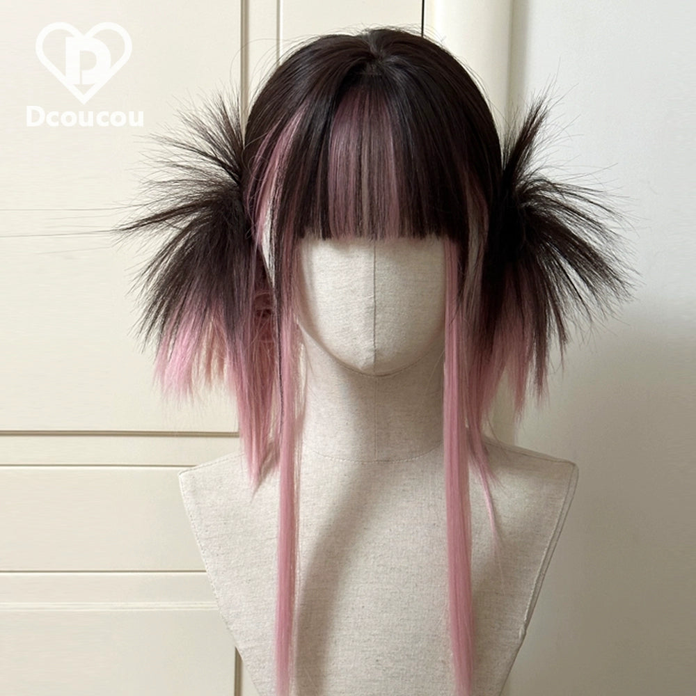 Dcoucou - Y2K Butterfly Hime - 50cm Double Ponytails Messy Style Wig