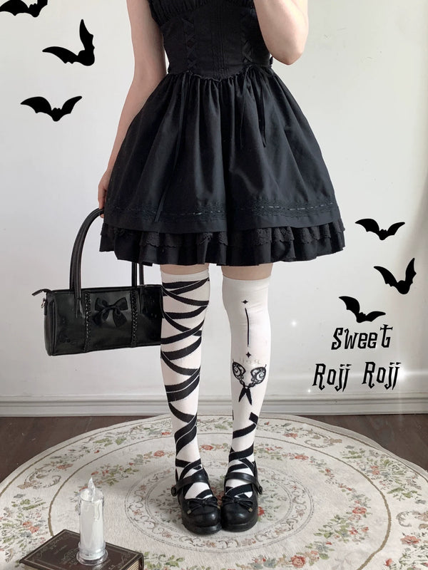 Roji Roji - Gothic Lolita Over-Knee Socks - Scissors Print Socks