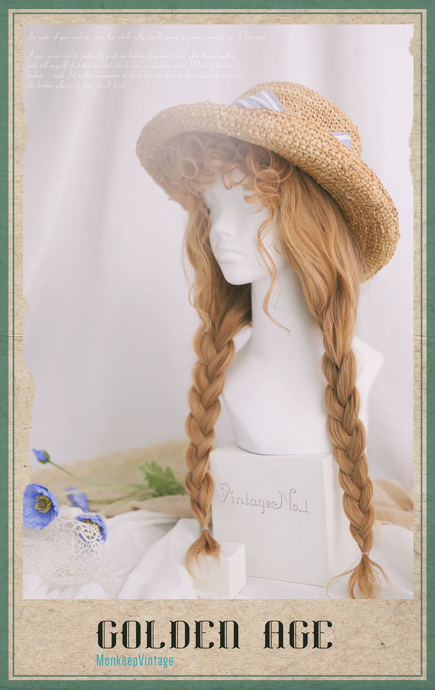 Spot MONKEEP Monkey Bajia GoldenAgeVINTAGE NO.1 Small Roll Bangs 60cm Textured Wig