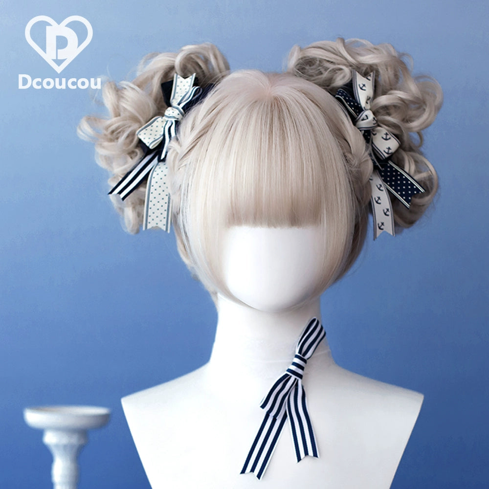 Dcoucou - Poison Hime - 55cm Vintage Hime-style Lolita Double Ponytails Wig