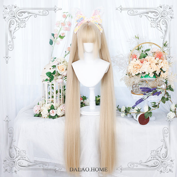 Dalao Home - Long Sweet Lolita Wig With Ponytails - Wig