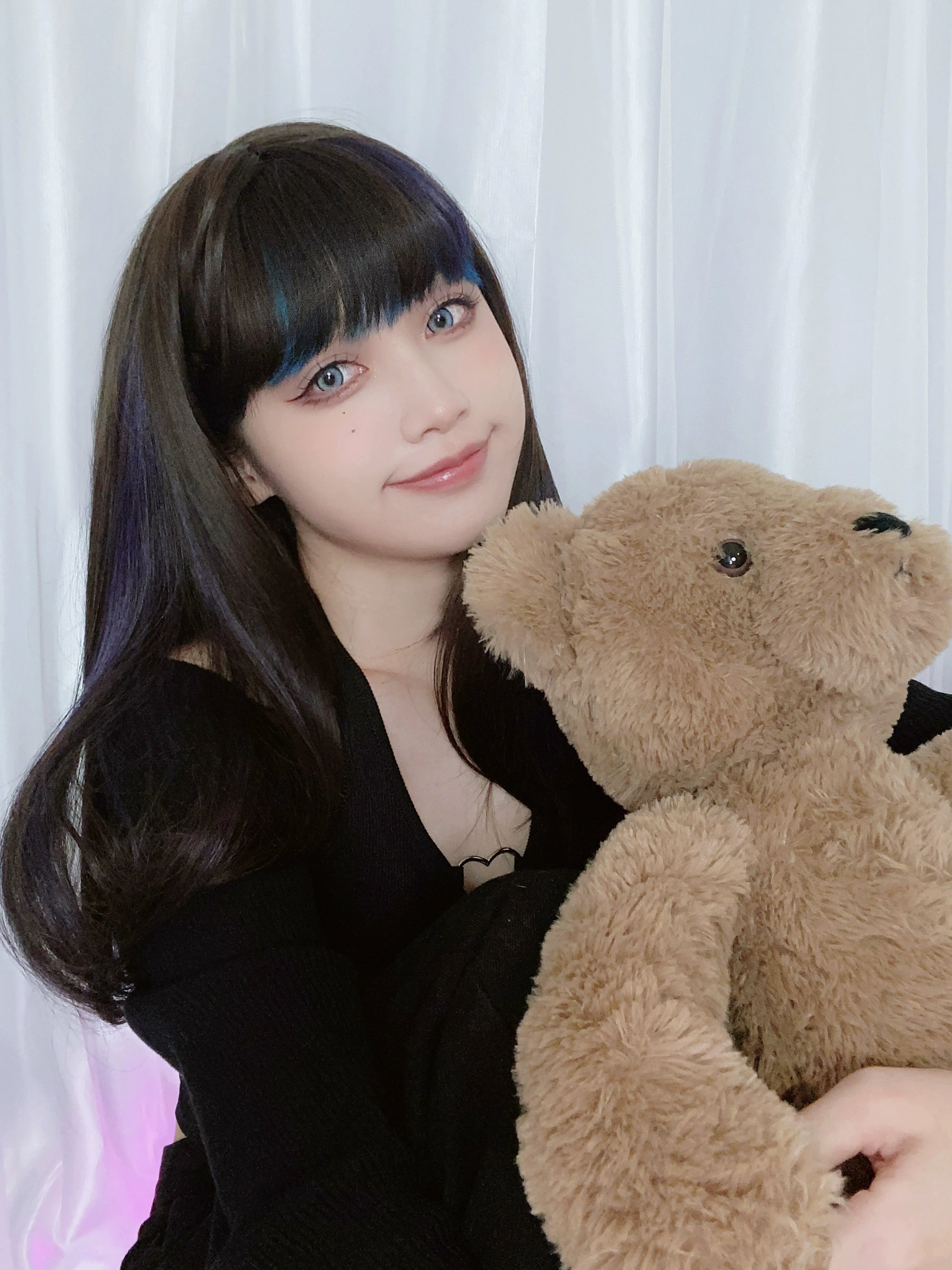 Spot MONKEEP Monkey Bajia, Sandwich Pie, Bangs Top Hair Piece Interlayer Highlighting Half Headgear Original Wig