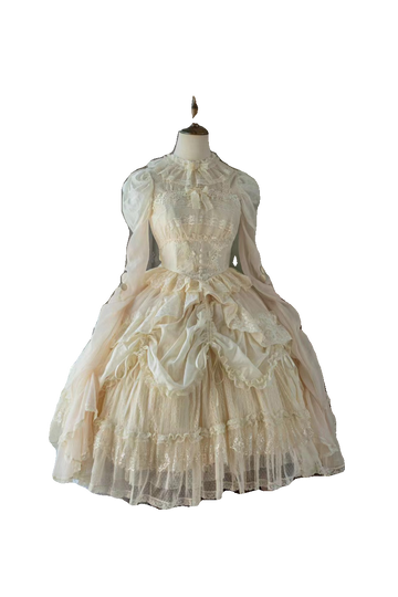 The spot will be shipped within three days, and the fluorescent acorn Lolita cooperation model has an original design of retro flower marriage op.