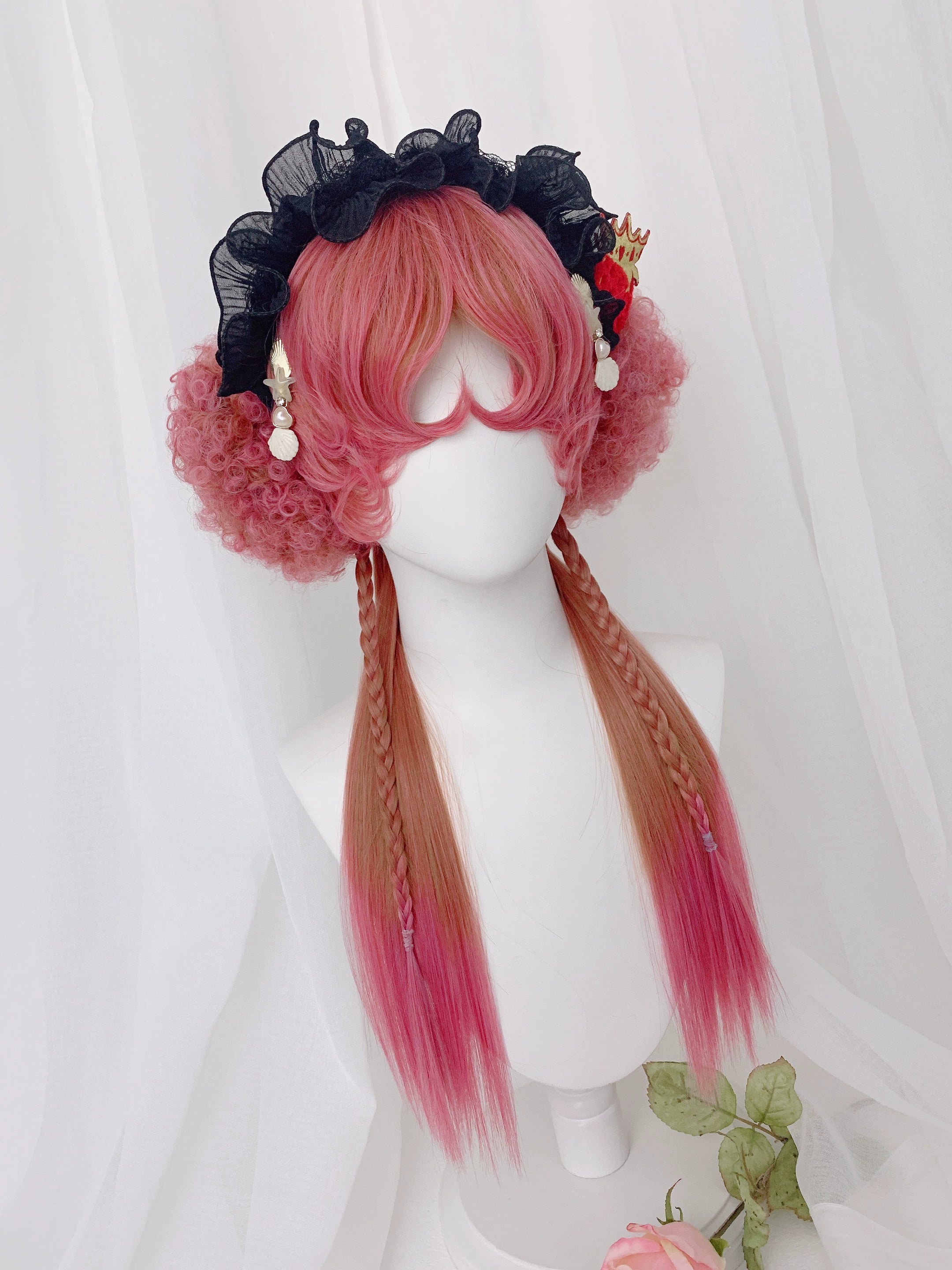 Spot MONKEEP Monkey Bajia, Phantom Circus - Bear Small Curly Hair Short Curly Dough Tiger Clip, Original Wig