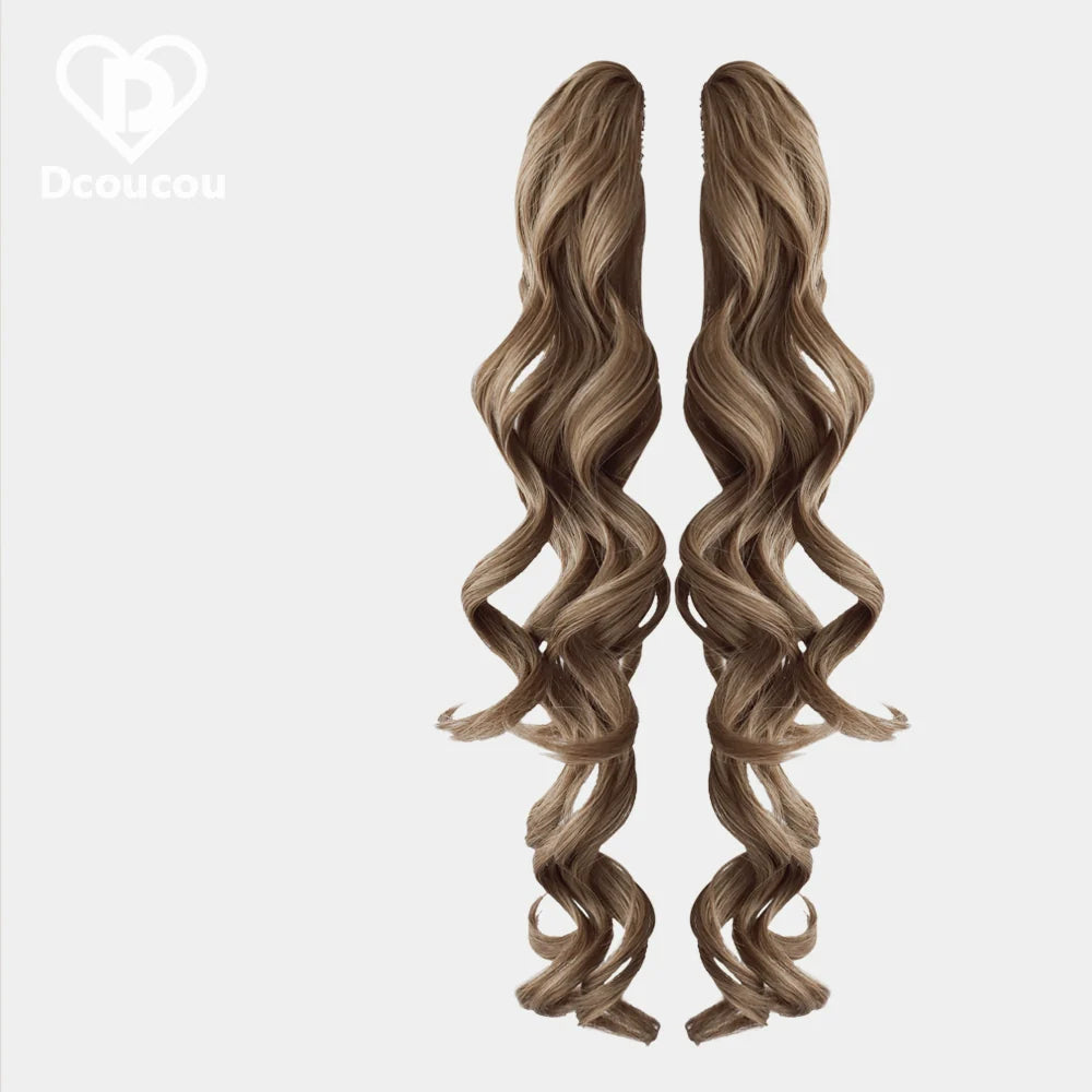 Dcoucou - Style 3 Mix & Match - 47cm Roman Curls with Tiger Clip Accessories Wig
