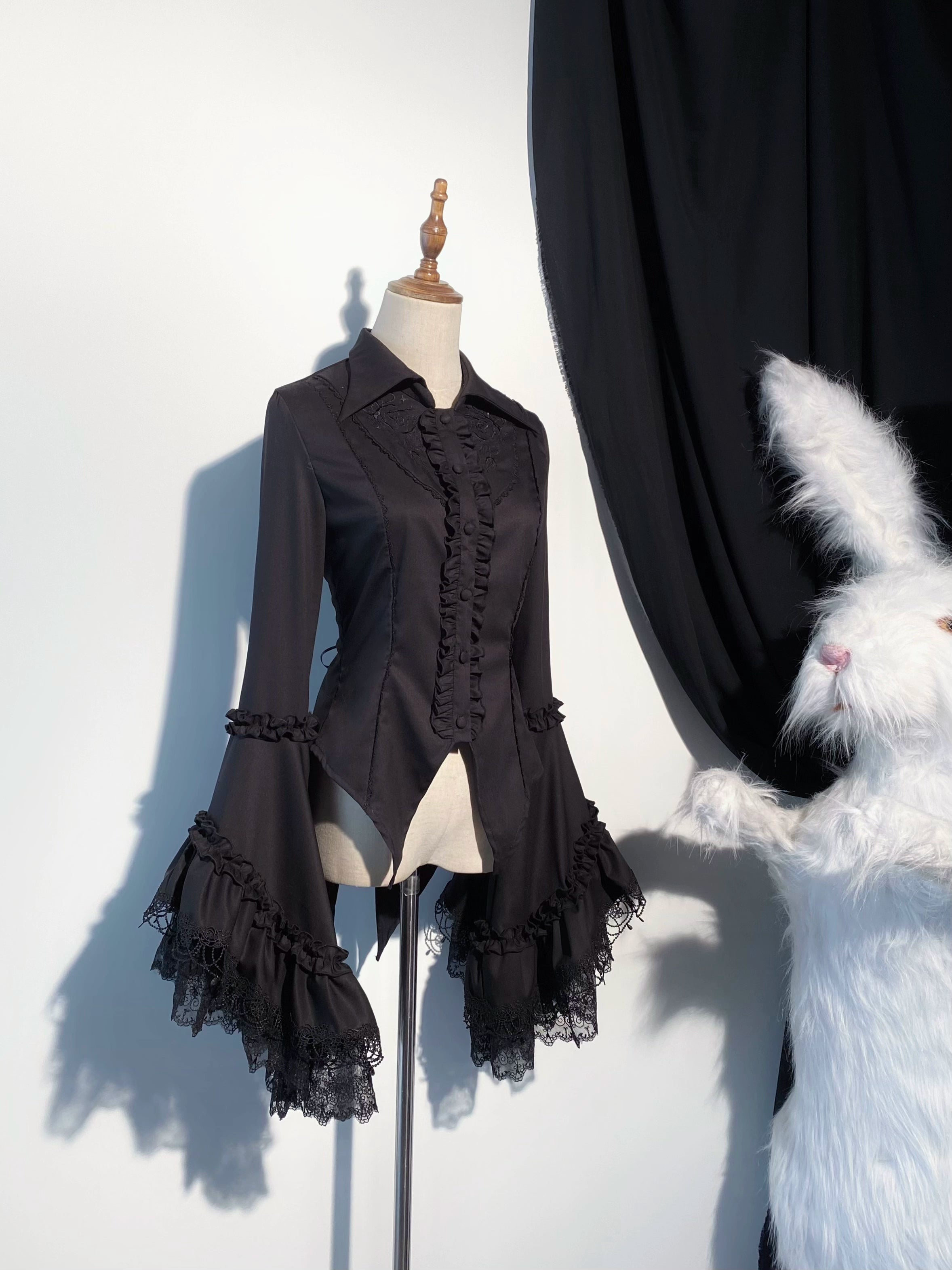 Spot page Unfinished words Embroidery with acorn Lolita Gothic Sleeve Lace page