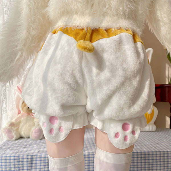Sugar Girl - Kawaii Winter Lolita Warm Velvet - Bloomers with Corgi Tail Petticoat