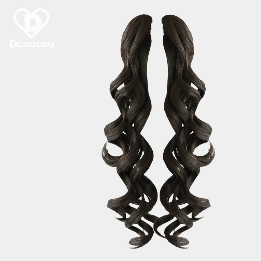 Dcoucou - Style 3 Mix & Match - 47cm Roman Curls with Tiger Clip Accessories Wig