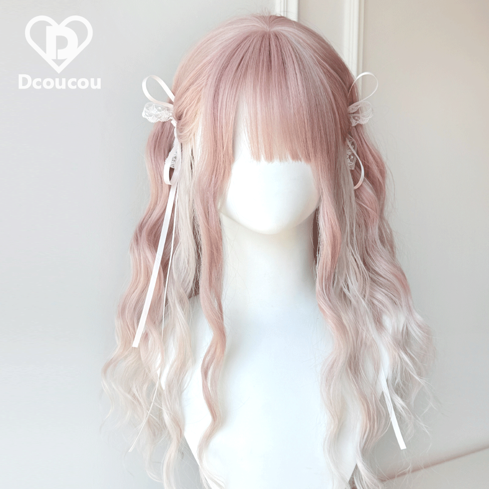 Dcoucou - Pauline's Girl - 60cm Handcrafted Curls Romantic Long Curly Wig