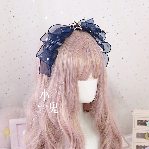 Xiaogui - Daily Lolita KC, Bow Pearl Headband - Headwear