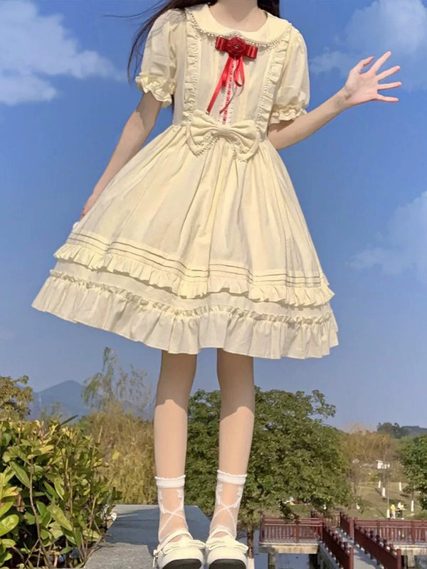 Yueele - Pastel Garden - Plus-Size Sweet Lolita OP Dress - front view