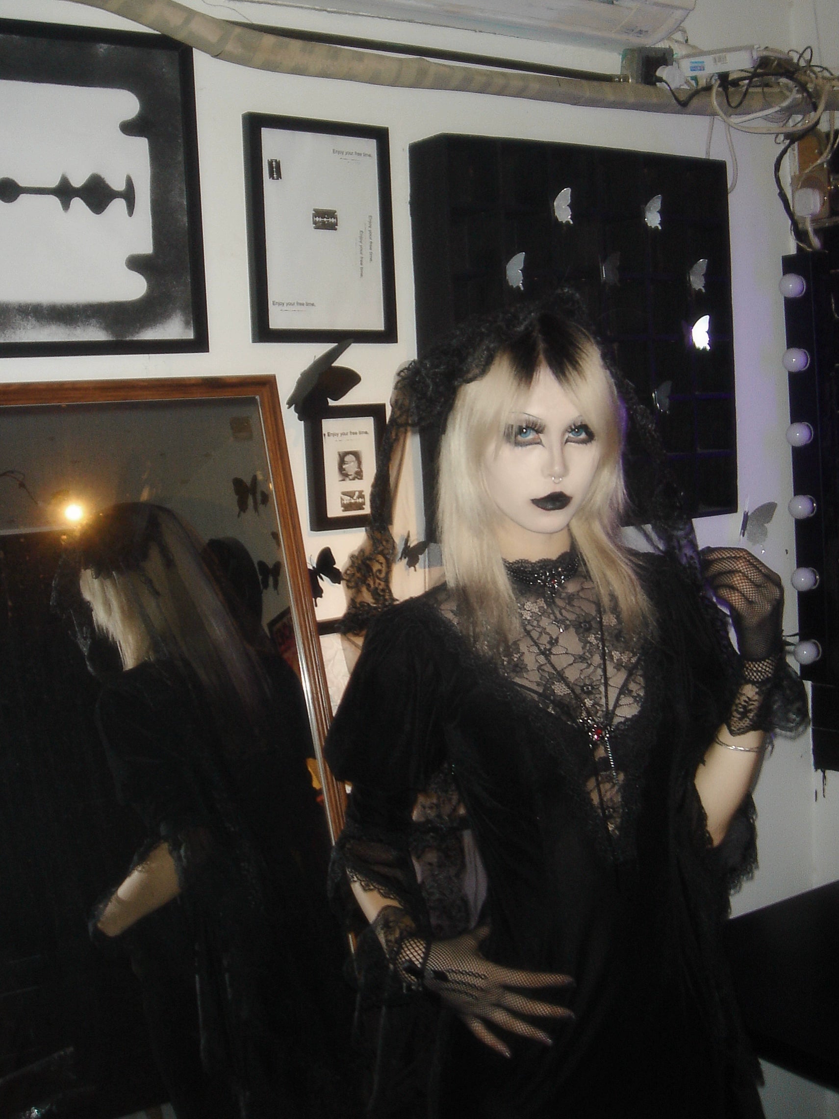 Shipping within three days Spot page Morticia Gothic Diablo Original Lolita fishtail skirt