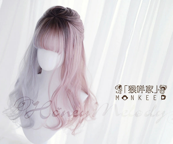 Spot MONKEEP Monkey Bajia, Seven Deadly Sins 55CM handmade large roll color matching bleaching gradual change original wig