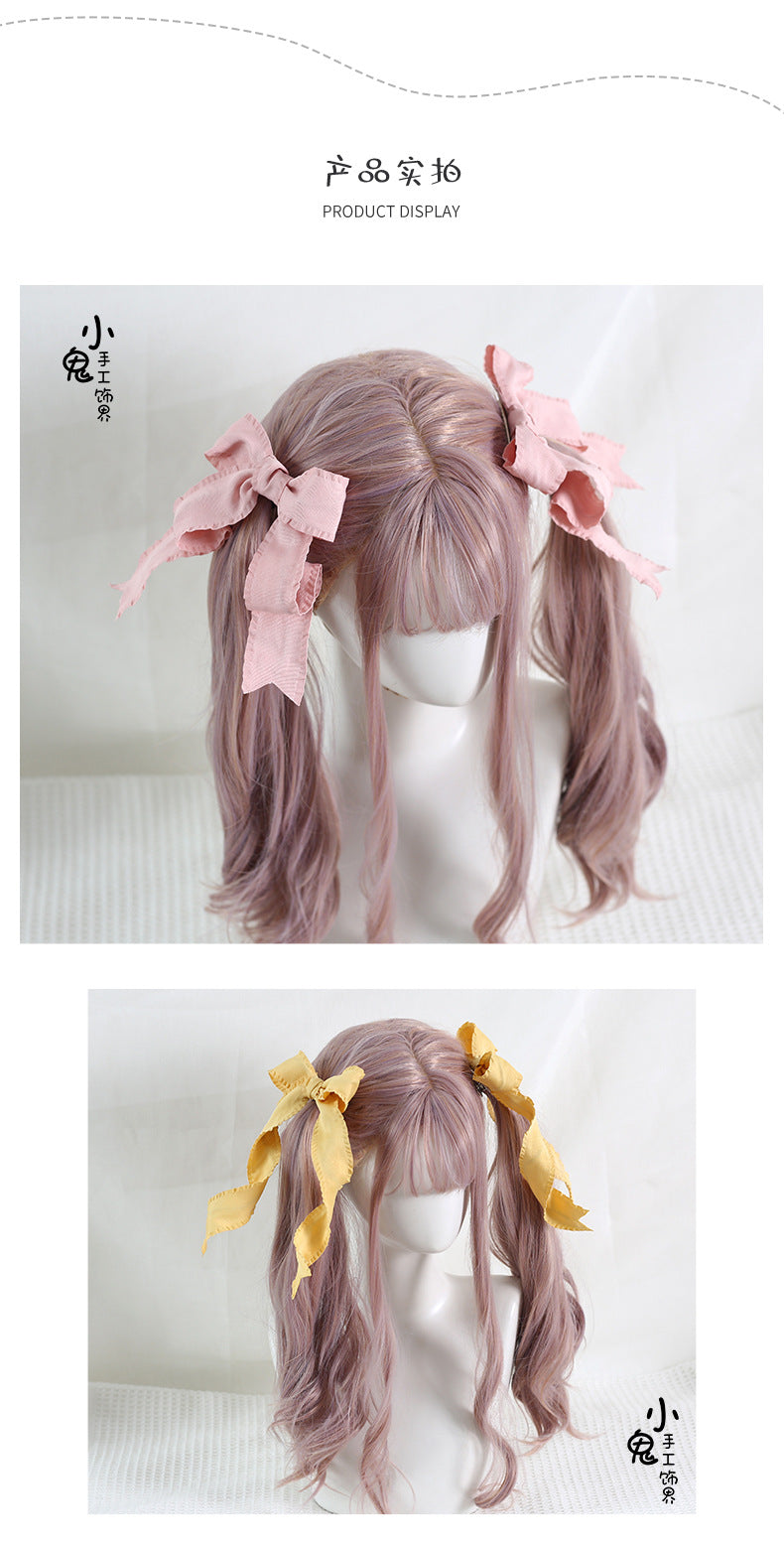 Original  Double Ponytail Twist Hair Clip Lolita Sweet Pair Clip Lo Side Clip Anime Cosplay Adjustable Styling