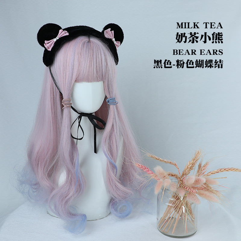 Cute Bear Ear Lolita Hairband:  Handmade Bow Accessory