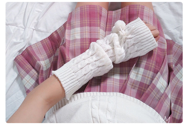 Original Cute Rabbit Ear Fluffy Socks Soft Girl Lolita Japanese JK Style Pom-Pom Bow Leg Warmers Elephant Socks