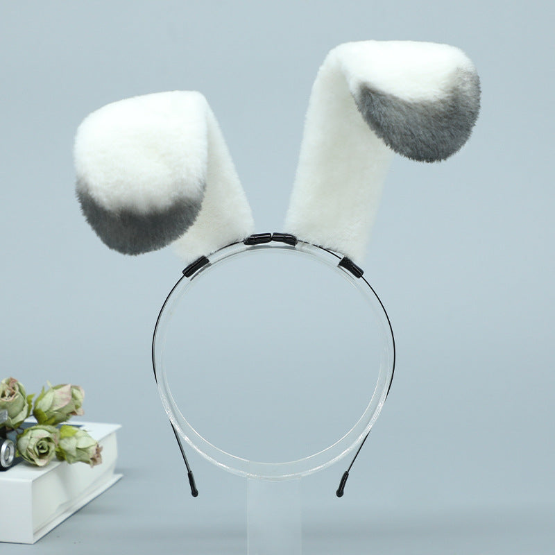 Simulated Plush Animal Ears Star Arctic Rabbit Ear Hair Accessories Comic Con Cosplay Headband Rabbit Police Officer Headwear