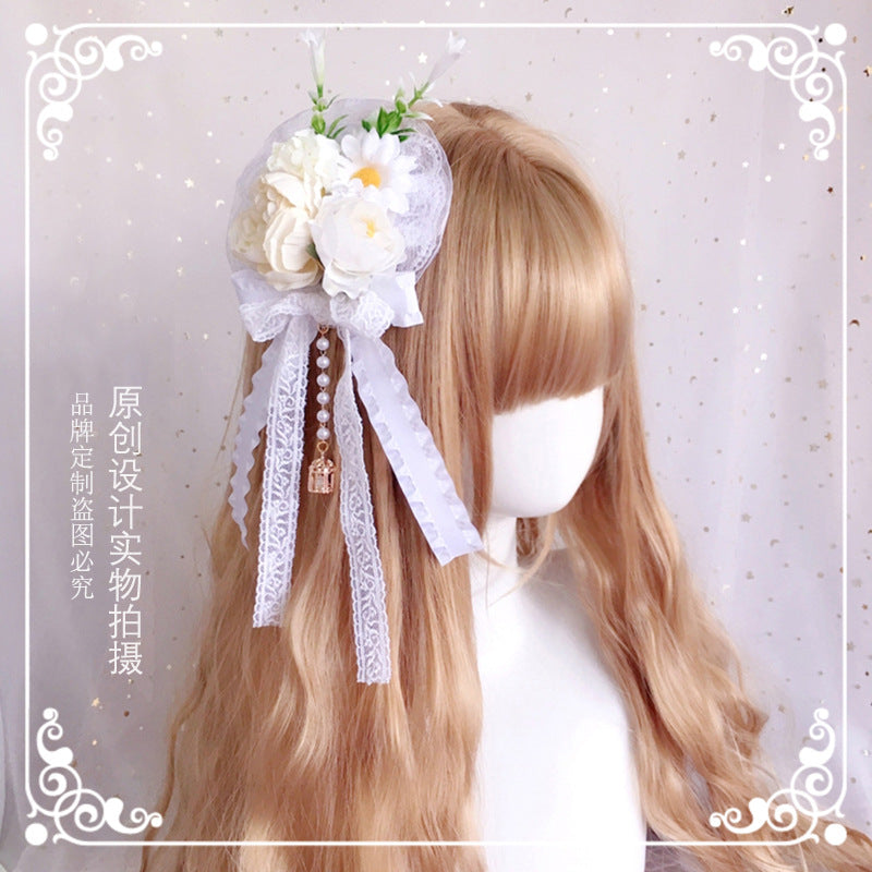 Christmas Lolita Element Gorgeous Hanamaru Fairy Hair Clip Lolita Style Hair Accessory Hanamaru Tea Party Small Item