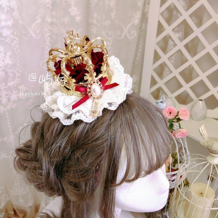 Cos Crown Lolita Headwear for Singing, Daily Wear, Princess, Queen, Coronation, Lolita Wedding Accessories, Small Items