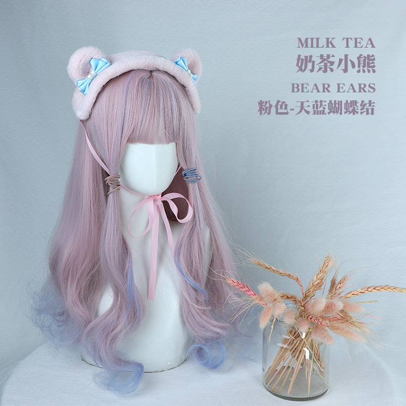 Cute Bear Ear Lolita Hairband:  Handmade Bow Accessory