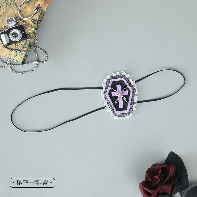 Dark Gothic Cross Eye Mask - Lolita JK Comic Con Cosplay Small Accessories