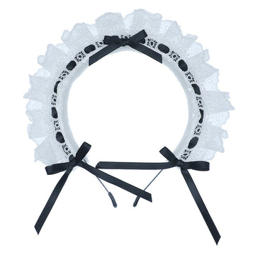 Japanese Style Anime Lolita Headwear Lolita Hair Accessories Lace Bow Maid Headband B Style