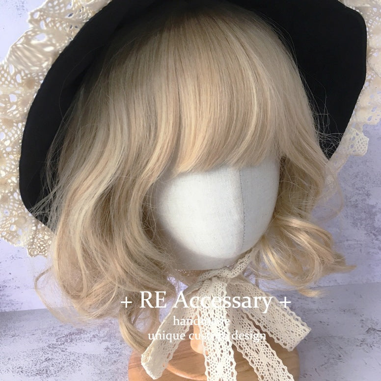 Gothic Dark Doll Lolita Lace Hat Cla French BNT Hat Japanese Harajuku Y2K Subculture BB Hat