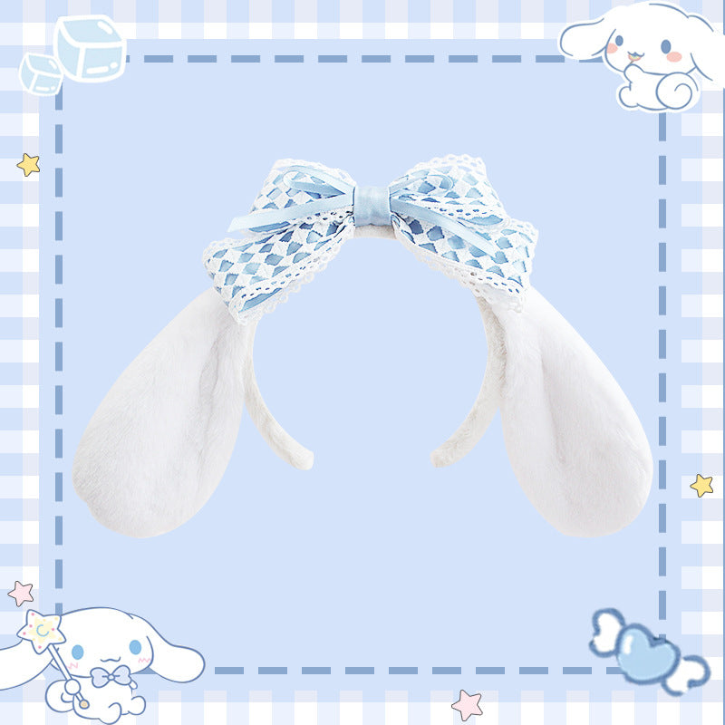 Handmade Design Plush Big-Eared Dog Hair Accessories Alice Sisters Matching Small Items Lolita Soft Cute Cinnamoroll Headband