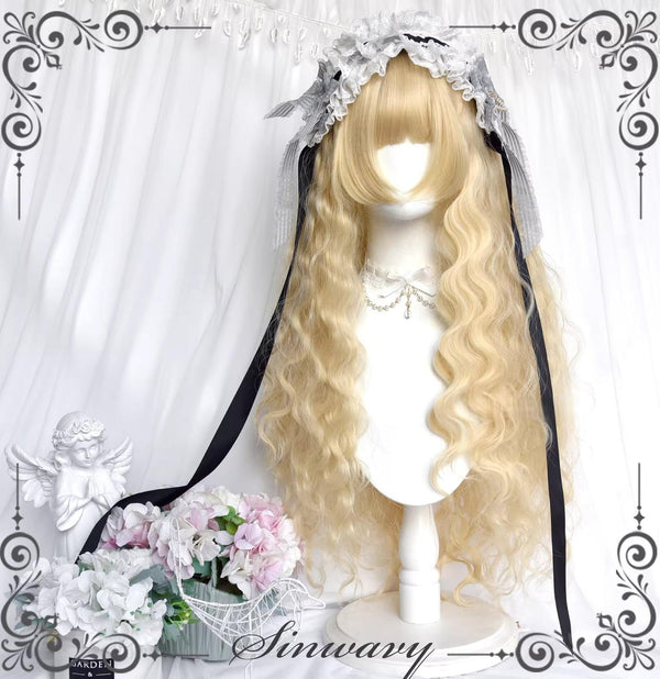 Sinwavy - Doll-like Lolita Long Curly Wig - Comic Sideburns Wig