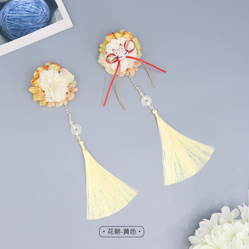 Cute Lolita Fox Hair Clip - Tassel Cosplay Exhibition Props