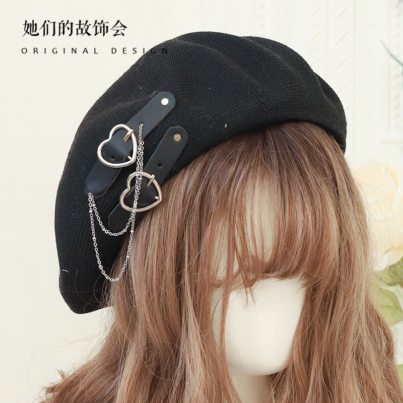 Fashion Beret Summer Breathable Lolita Hat Lolita Sweet Cool JK Hard Girl Hat Women New 2021