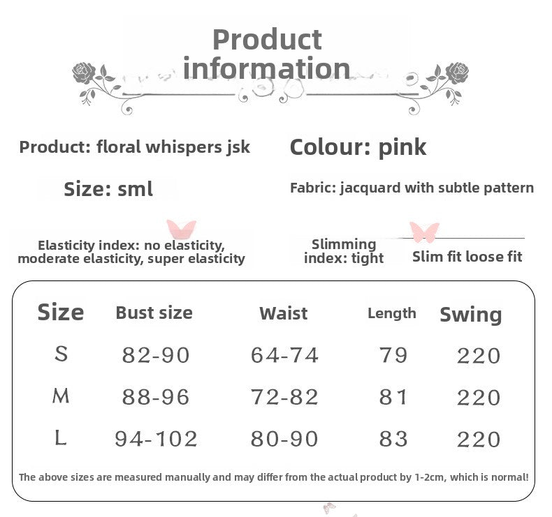 ZhiJinYuan -Flower Poetry - Elegant Sweet Qi Style Full Set Lolita JSK Dress